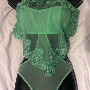 Victoria’s Secret Green Lace Lingerie